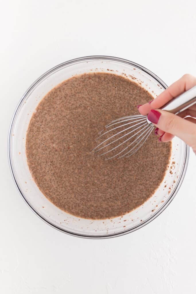 whisking ingredients in a bowl