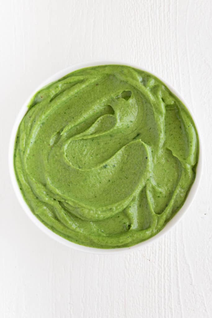 a thick and creamy green smoothie