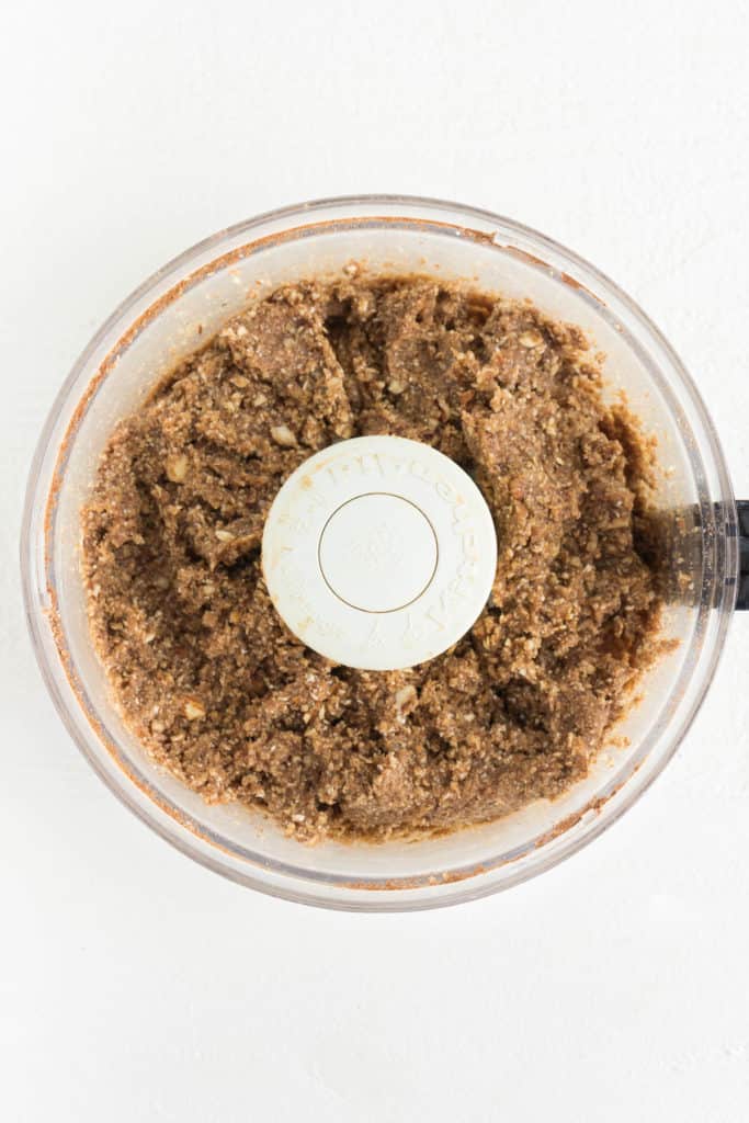 no-bake dough inside a food processor