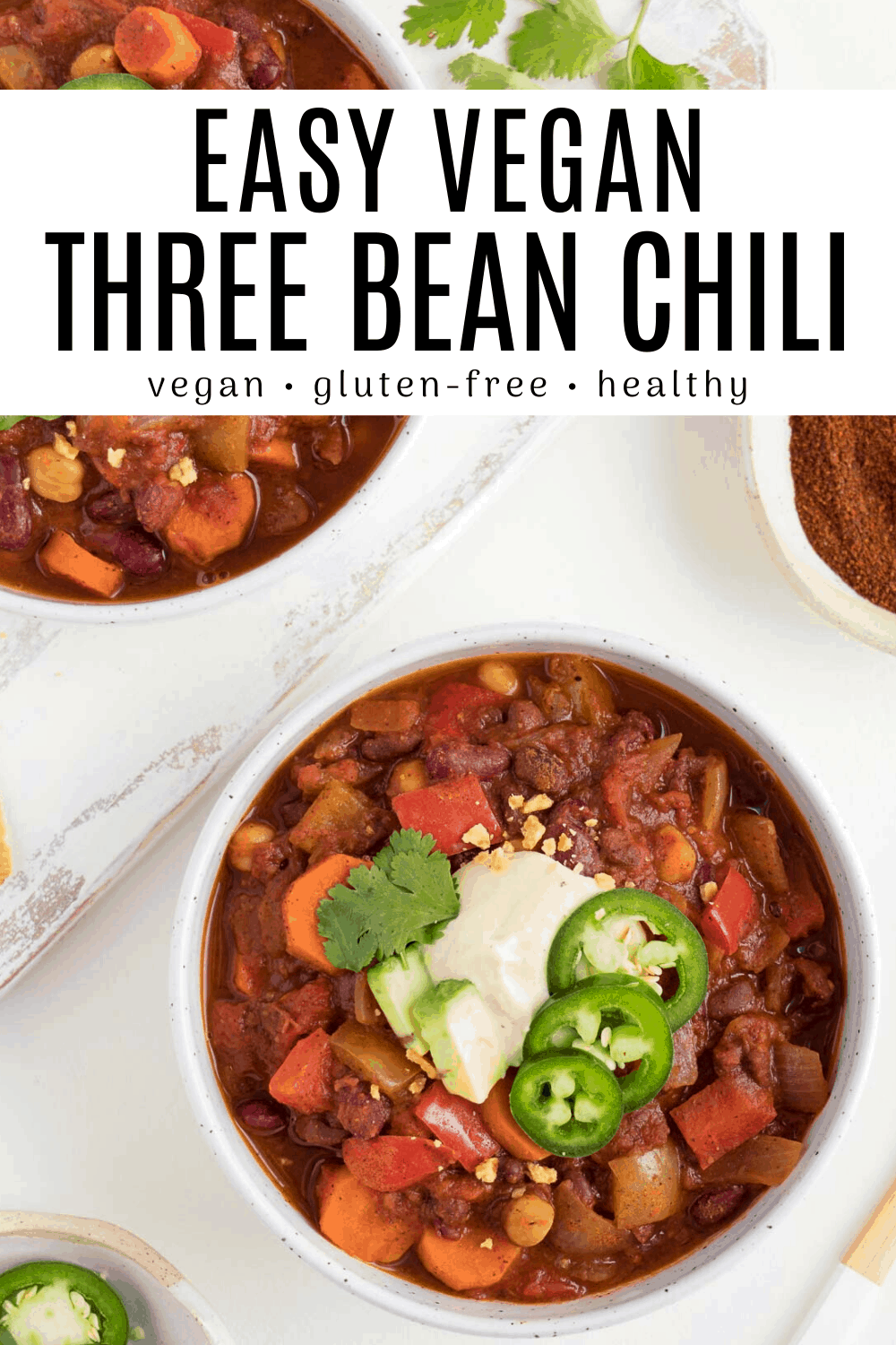 Vegan Three Bean Chili - Purely Kaylie