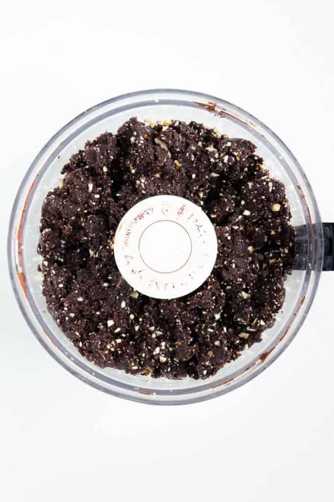 no bake brownie dough in a food processor
