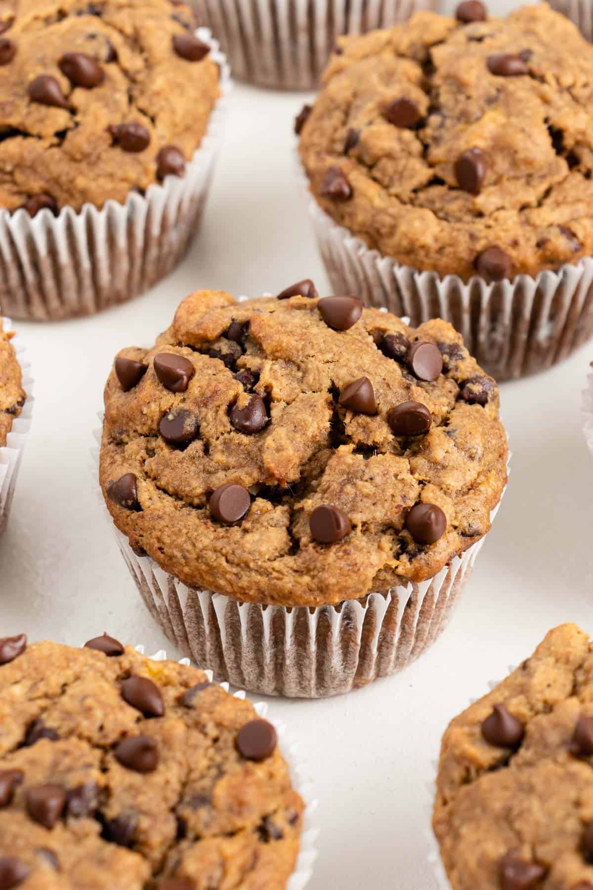banana muffins with chocolate chips