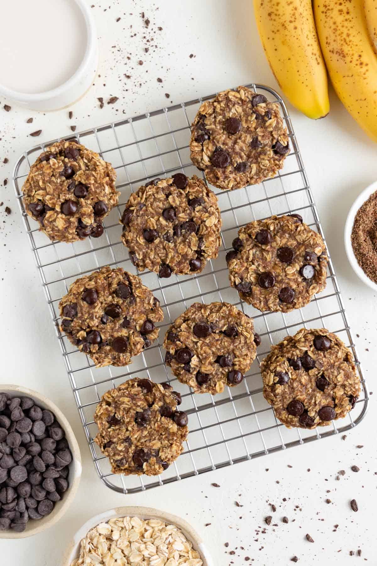 Banana Oatmeal Chocolate Chip Cookies Purely Kaylie