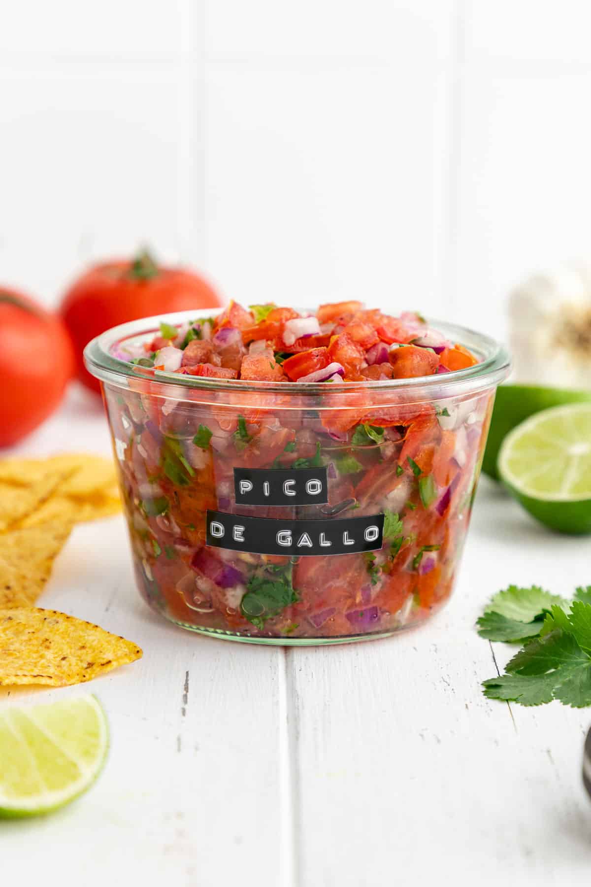 pico de gallo in a weck jar