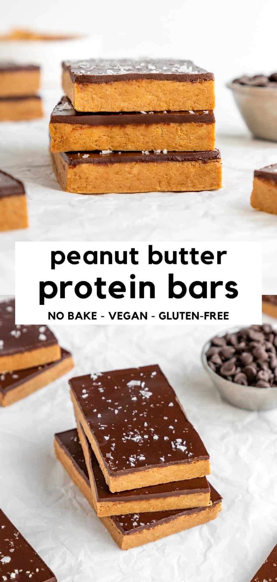 No Bake Chocolate Peanut Butter Protein Bars - Purely Kaylie