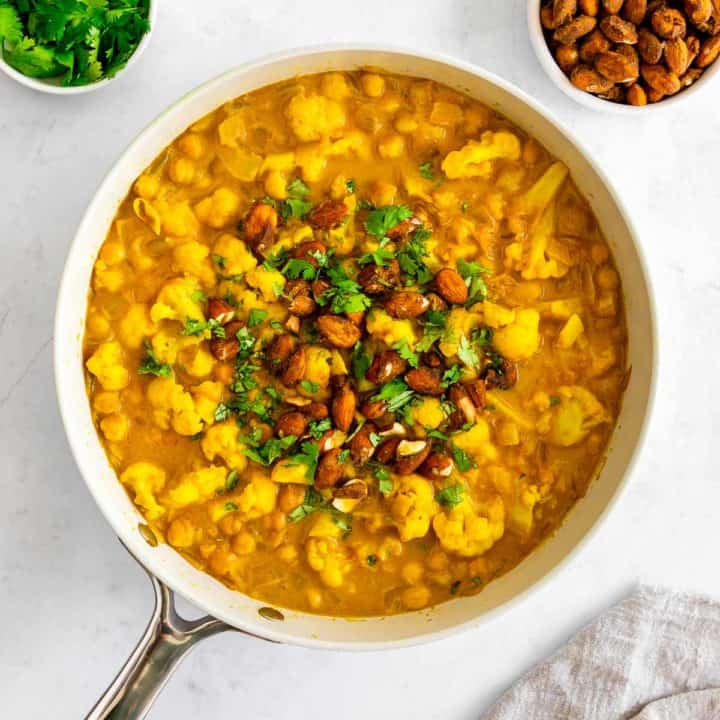 Turmeric Curry with Chickpeas and Cauliflower - Purely Kaylie