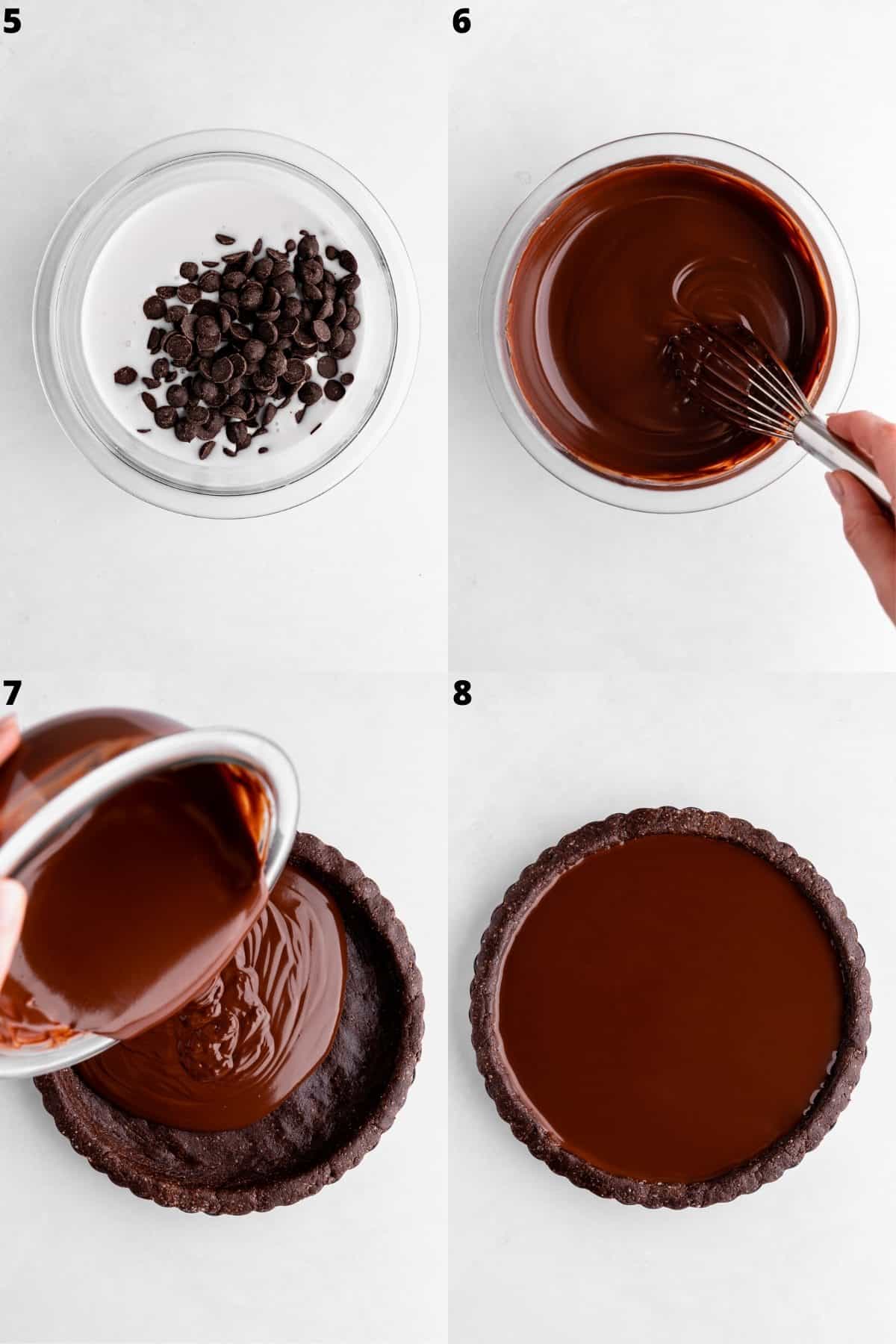 how to make vegan chocolate ganache tart filling