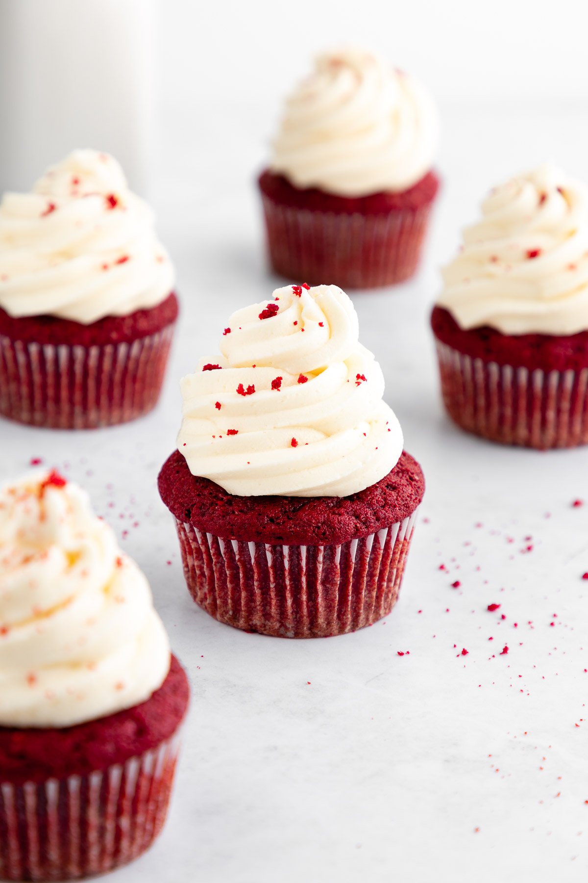 vegan red velvet cupcakes with coconut milk vanilla frosting
