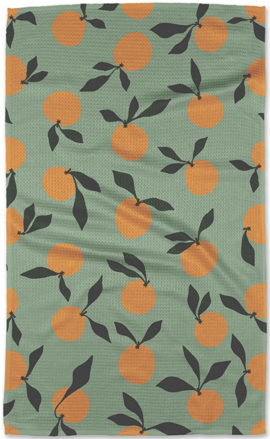 the clementine sky kitchen tea towel made by Geometry House