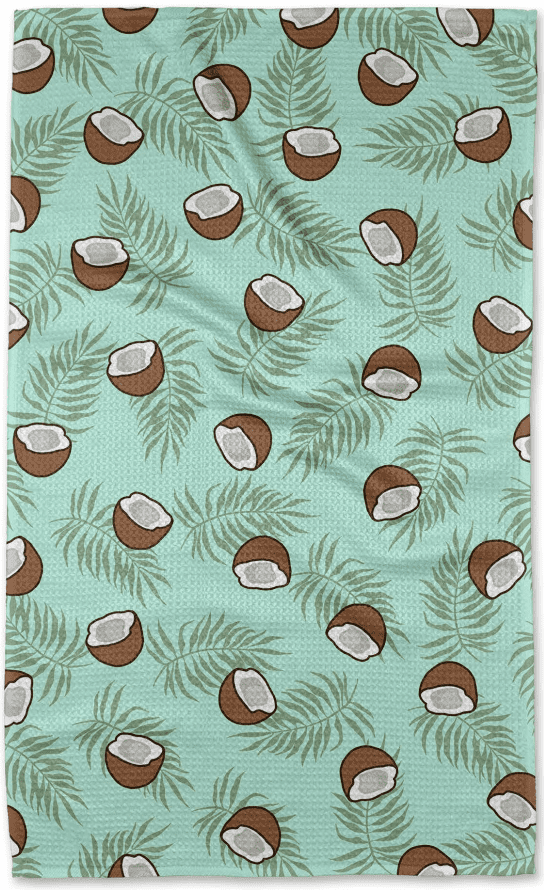 the coconut waves kitchen tea towel made by Geometry House