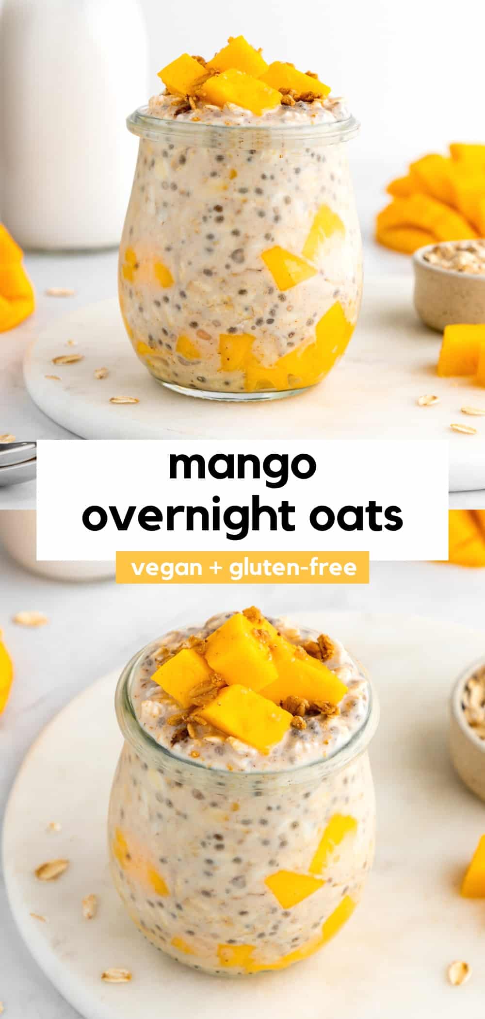 Mango Overnight Oats - Purely Kaylie